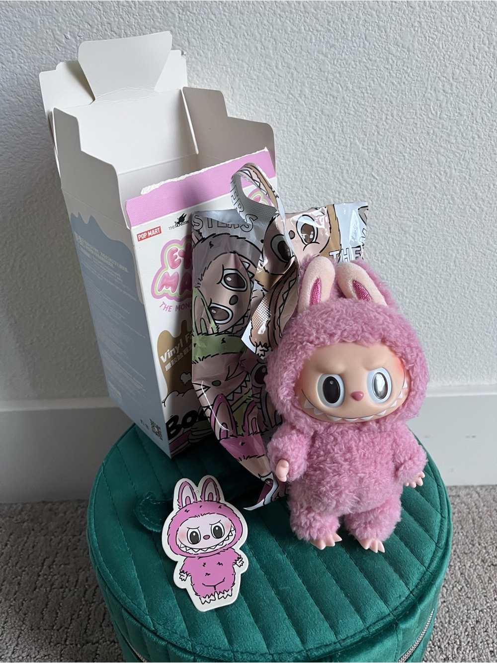 Pink Bunny Plush Vinyl Figure Keychain - Unknown Brand